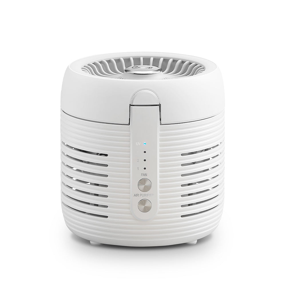 Crane 3-in-1 True Hepa H13 Desktop Air Purifier + Fan with UV