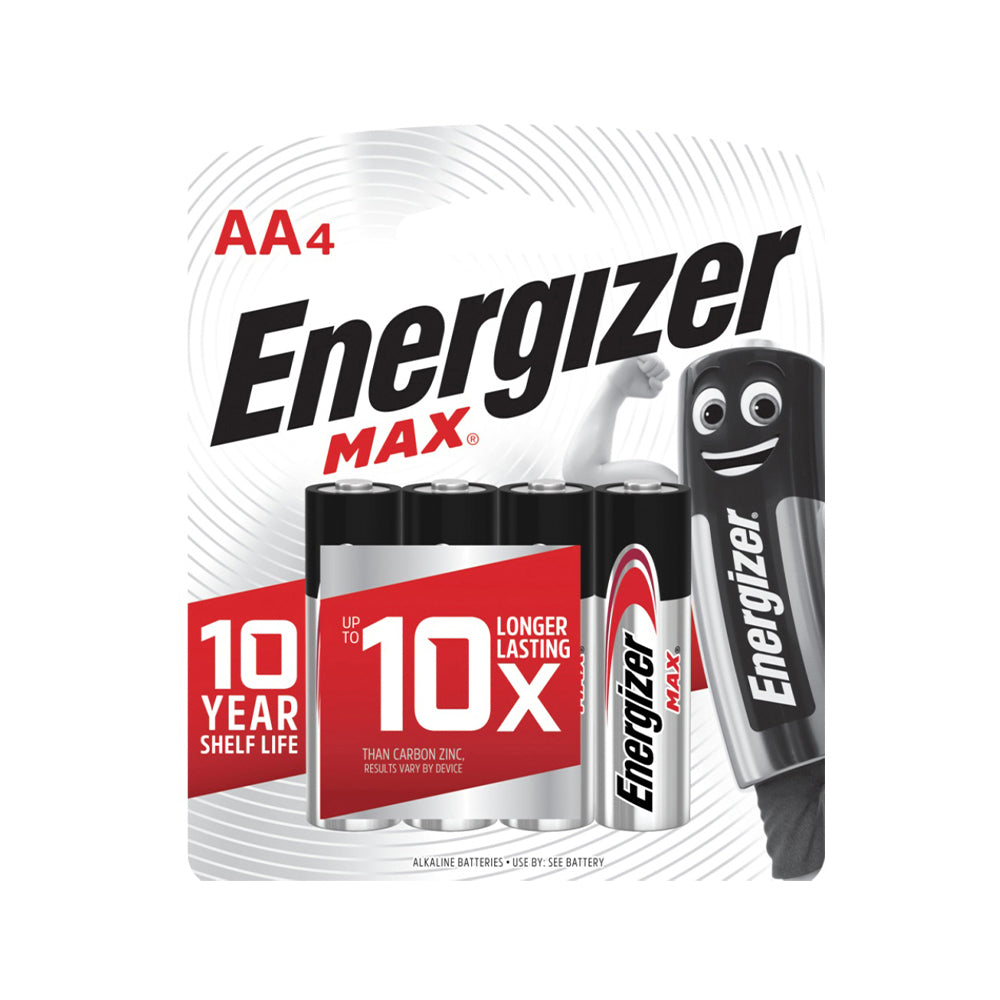 Energizer Alkaline Battery Max AA (E91BP4)