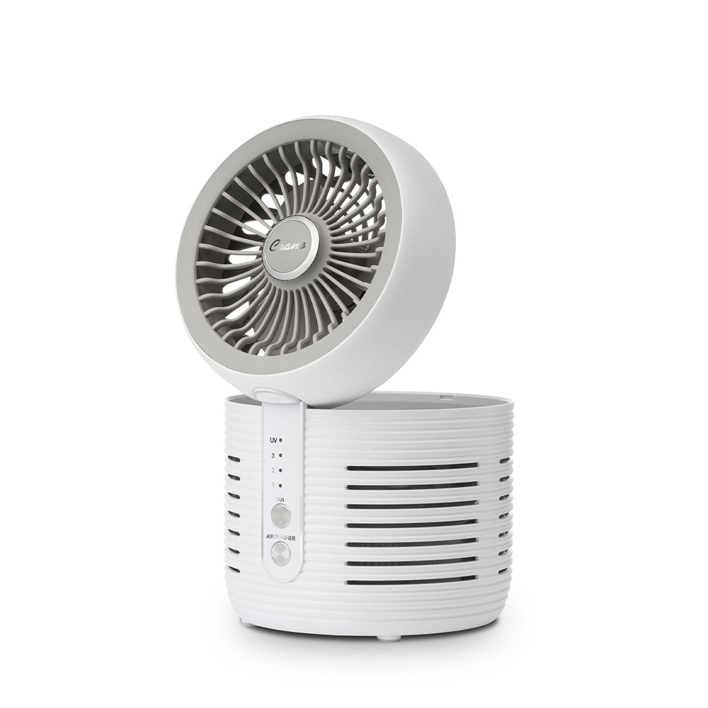Crane 3-in-1 True Hepa H13 Desktop Air Purifier + Fan with UV Main image