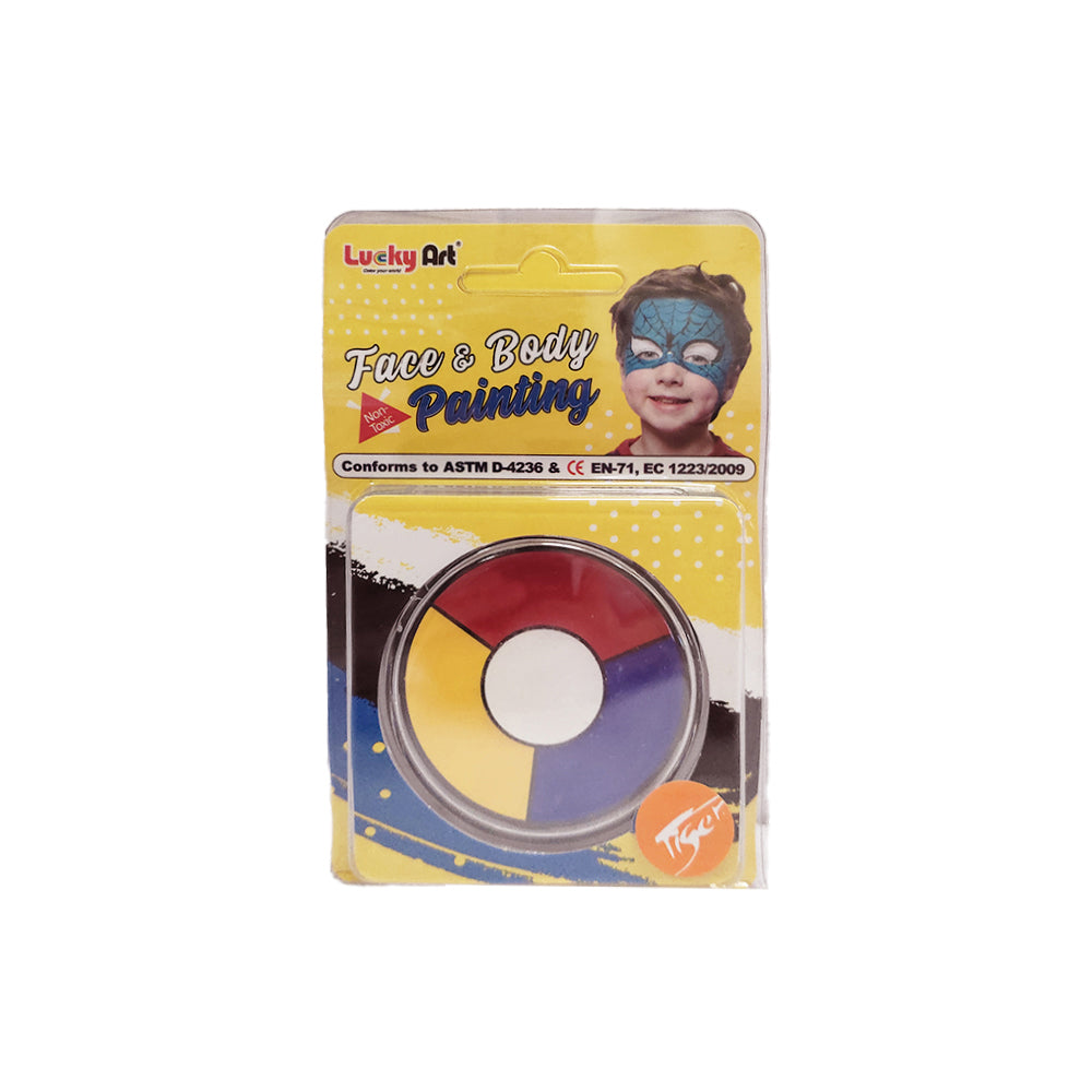 Tiger Lucky Art - Non-Toxic Face Painting 23g Red, Blue, Yellow and White
