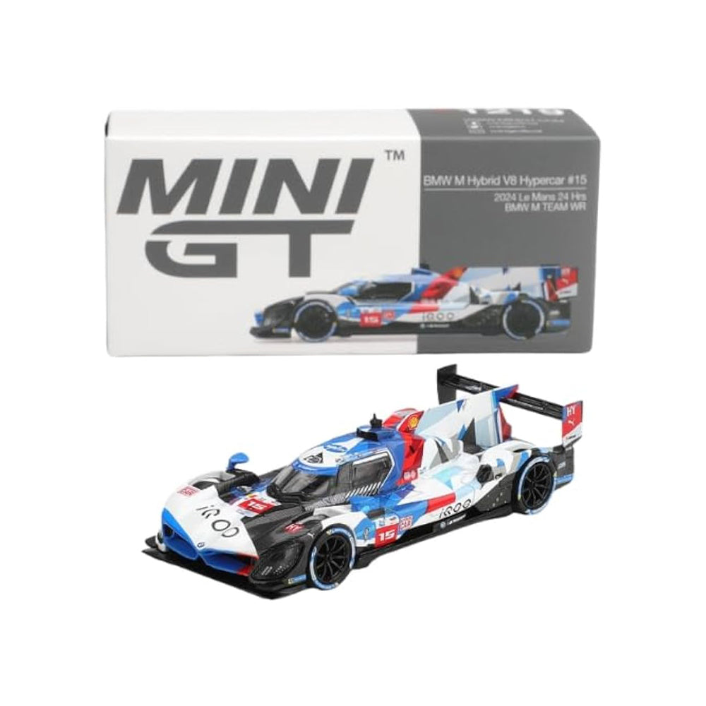 Mini GT 1:64 BMW M Hybrid V8 Hypercar #15 - 2024 Le Mans 24 Hrs BMW M Team Wrt Main image