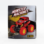 Dream Machine Monster Machine Pull Back-Powered Vehicle (Yellow)