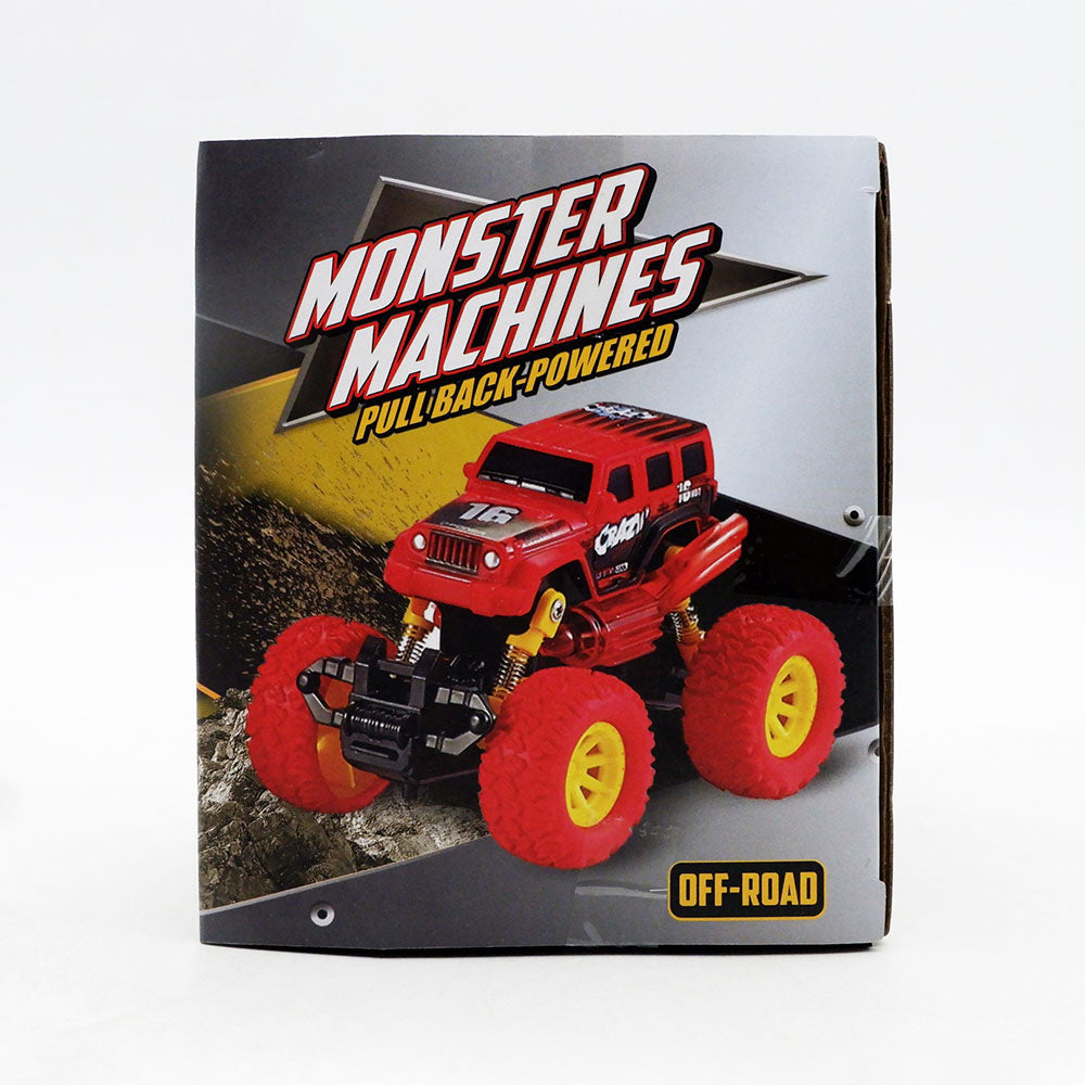 Dream Machine Monster Machine Pull Back-Powered Vehicle (Yellow)