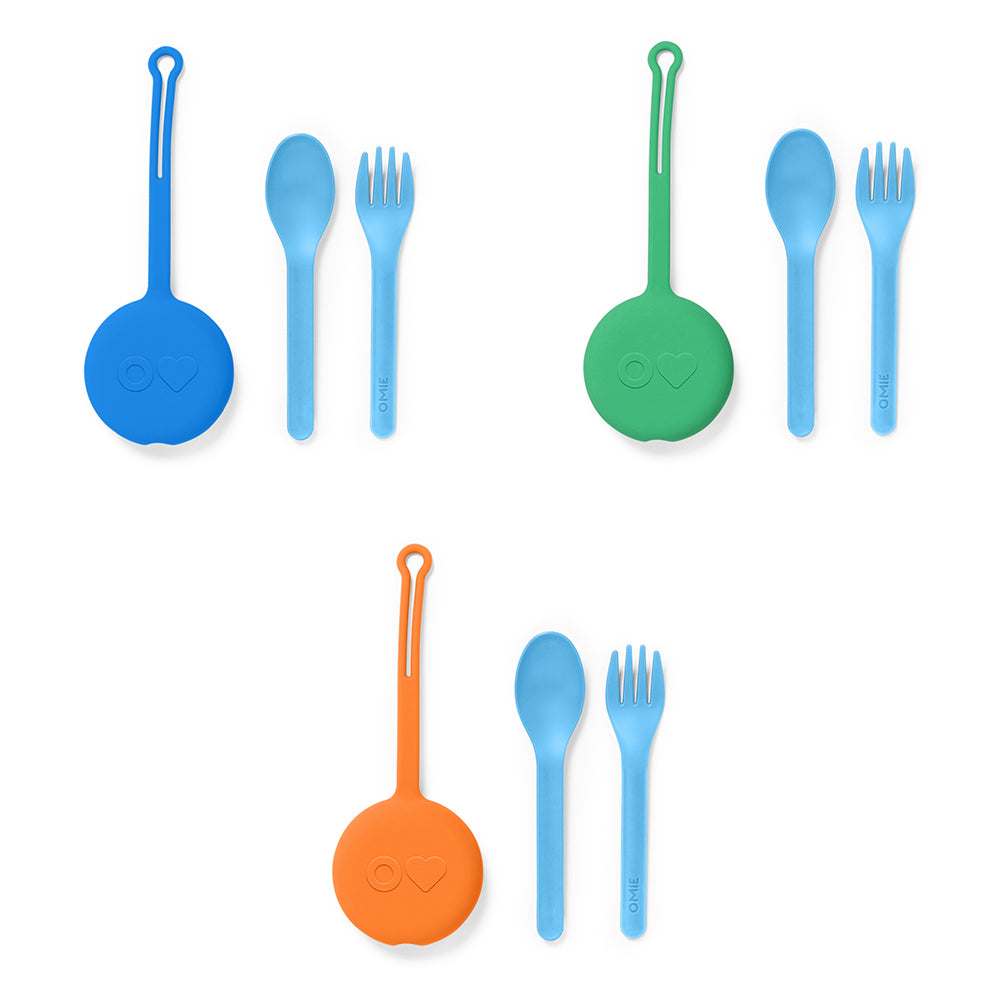 Omielife Omiepod Fork, Spoon & Pod Set
