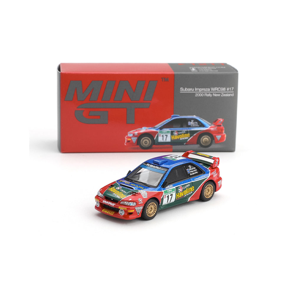 Mini GT 1.64 Subaru Inpreza WRC98 #17 - 2000 Rally New Zealand