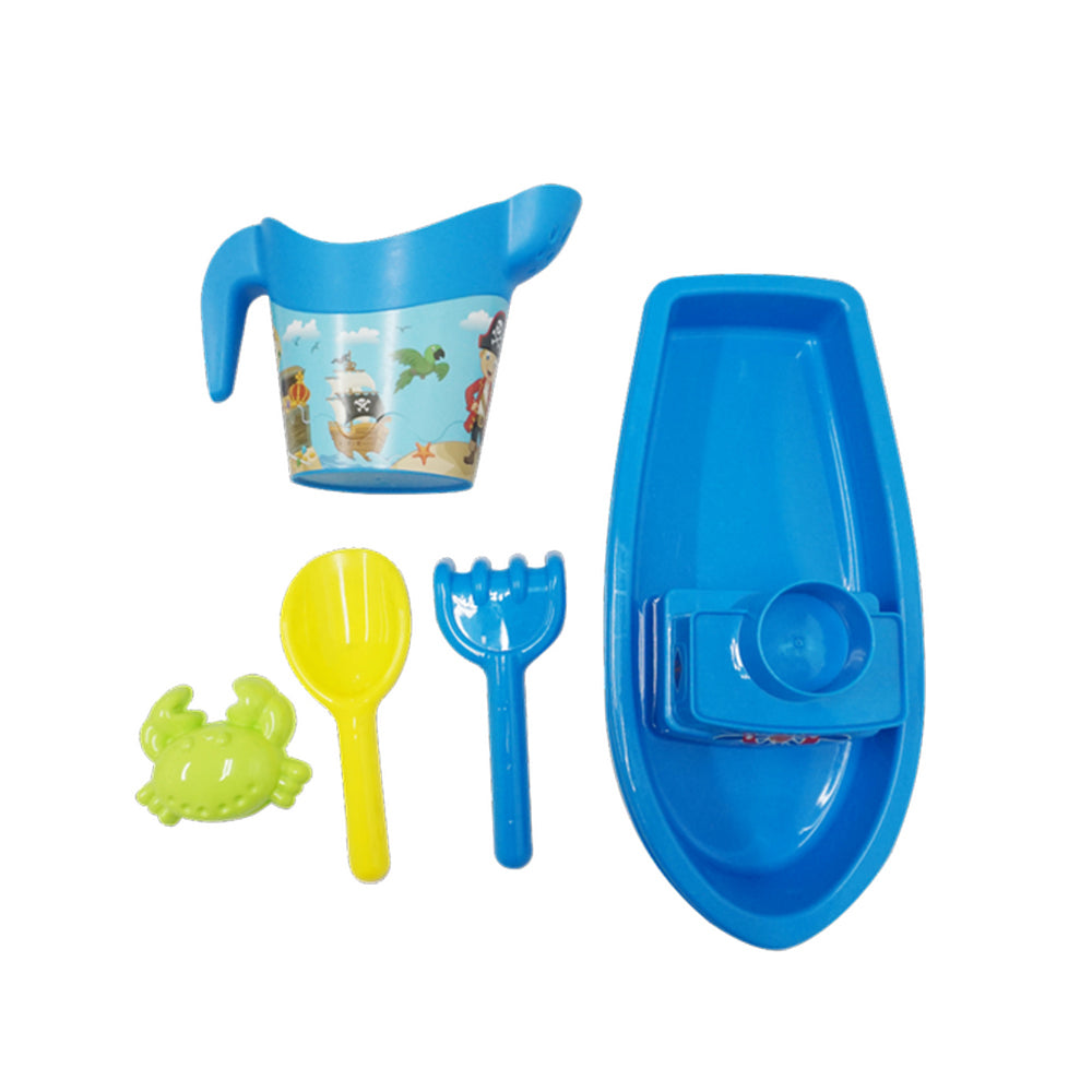 5-piece Beach Sand Toys Playset - Pink Boat