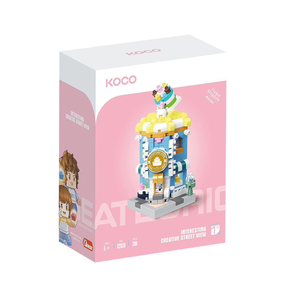 Koco Bricks 02039 Interesting Creative Street View Cake Shop, Ages 6+, Building Blocks 286 Pieces Secondary image