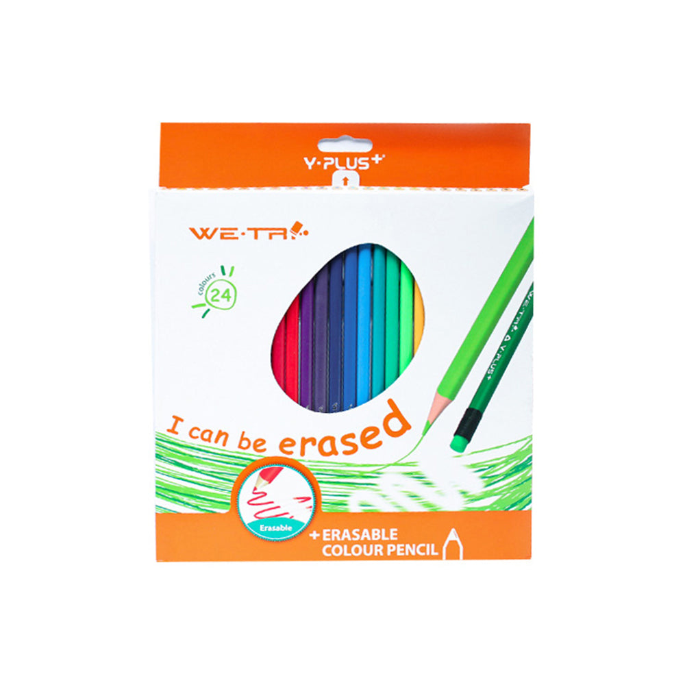 Y-Plus We-Tri Erasable Colour Pencil - 24 Colours Main image
