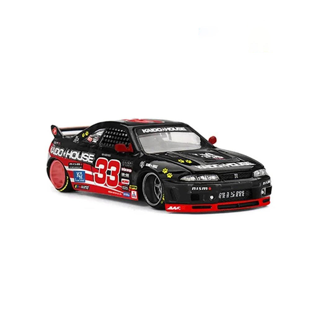 Mini GT x kaido House 1:64 Nissan Skyline GT-R R33 Black Kaido Cat Main image