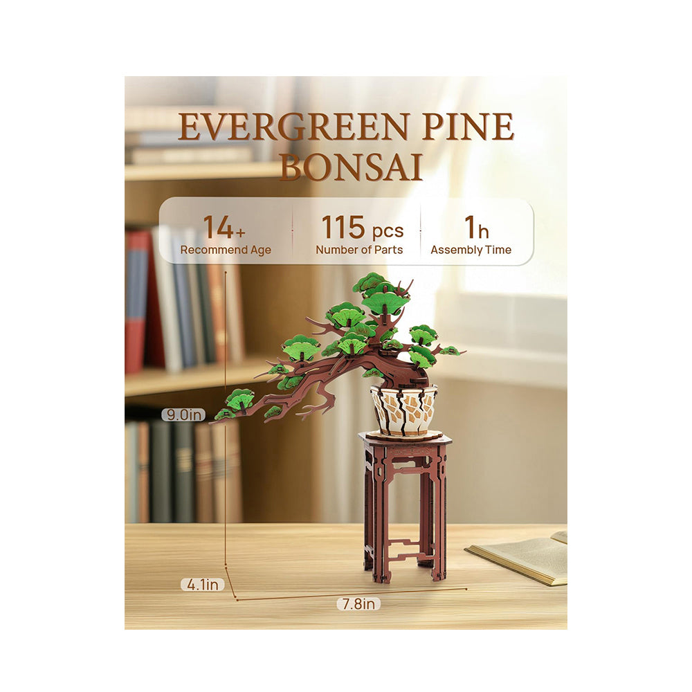 Rolife Evergreen Pine Bonsai 3D Puzzle (115 Pieces)