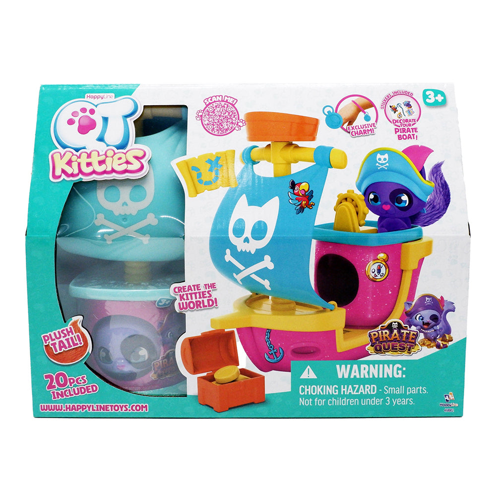 QT Kitties Pirate Quest Boat Playset