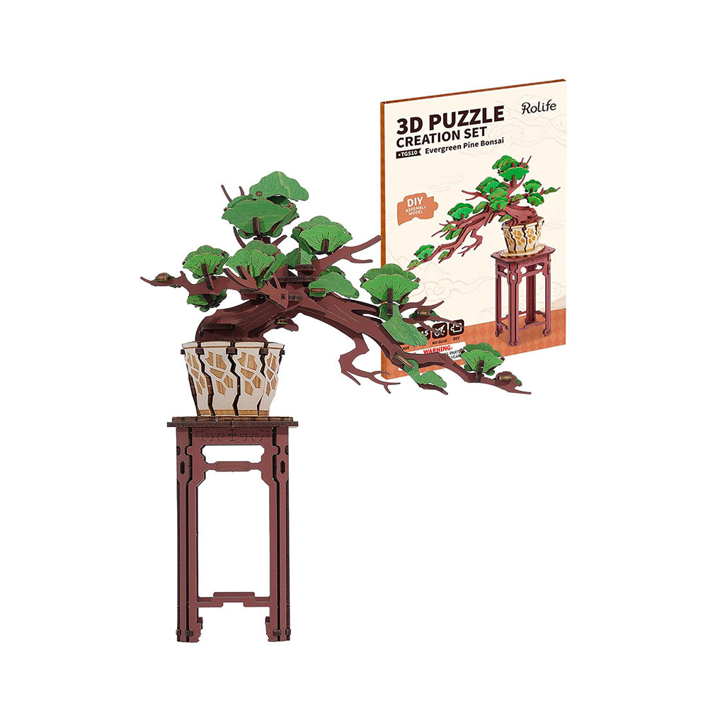 Rolife Evergreen Pine Bonsai 3D Puzzle (115 Pieces)