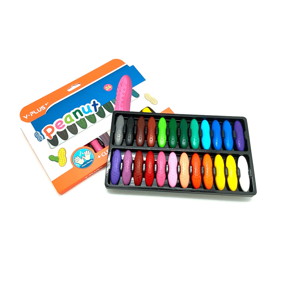 Y-Plus Peanut Crayon Clean Hand Crayon - 24 colours Secondary image