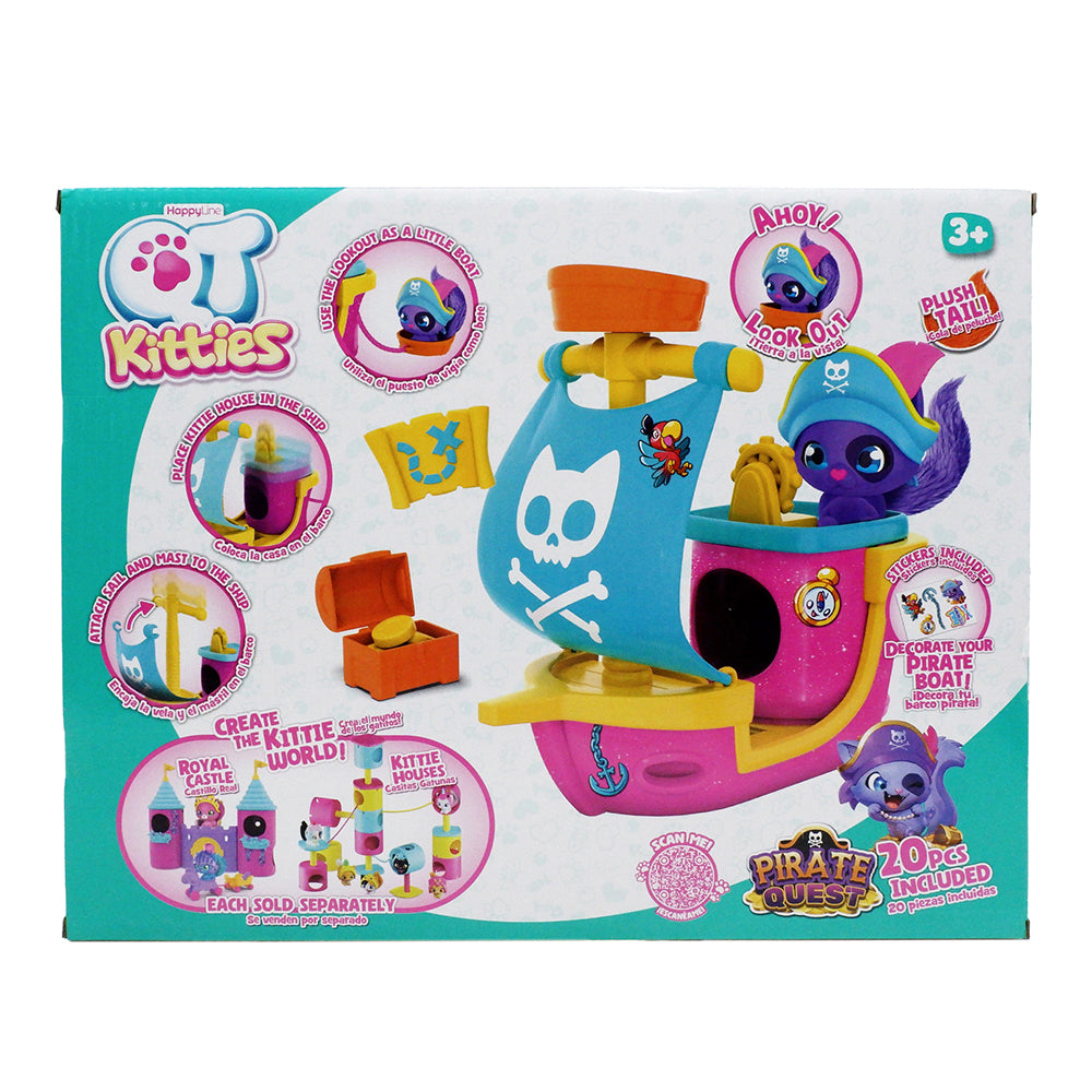 QT Kitties Pirate Quest Boat Playset
