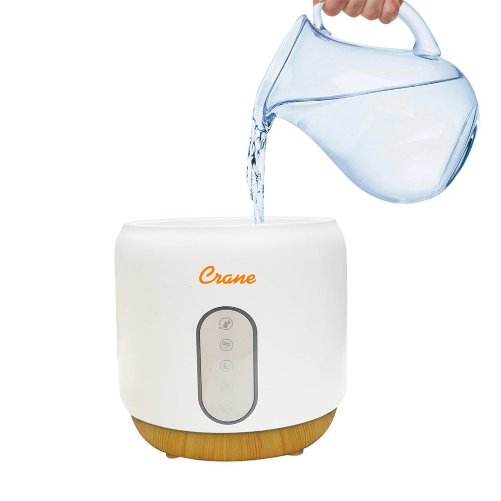 Crane 5-in-1 Top Fill Warm and Cool Mist Humidifier + Air Purifier