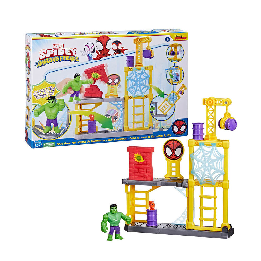 Marvel Spidey and His Amazing Friends Hulk Smash Yard Playset