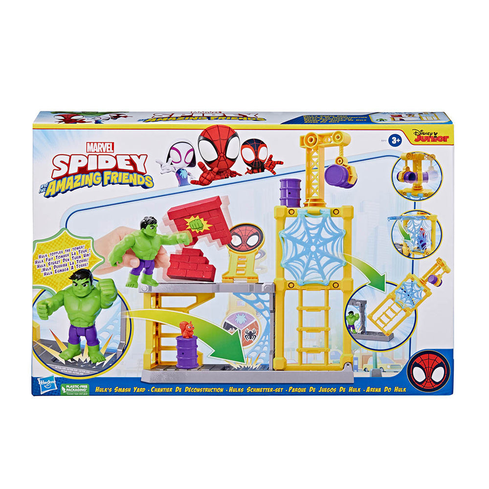 Marvel Spidey and His Amazing Friends Hulk Smash Yard Playset