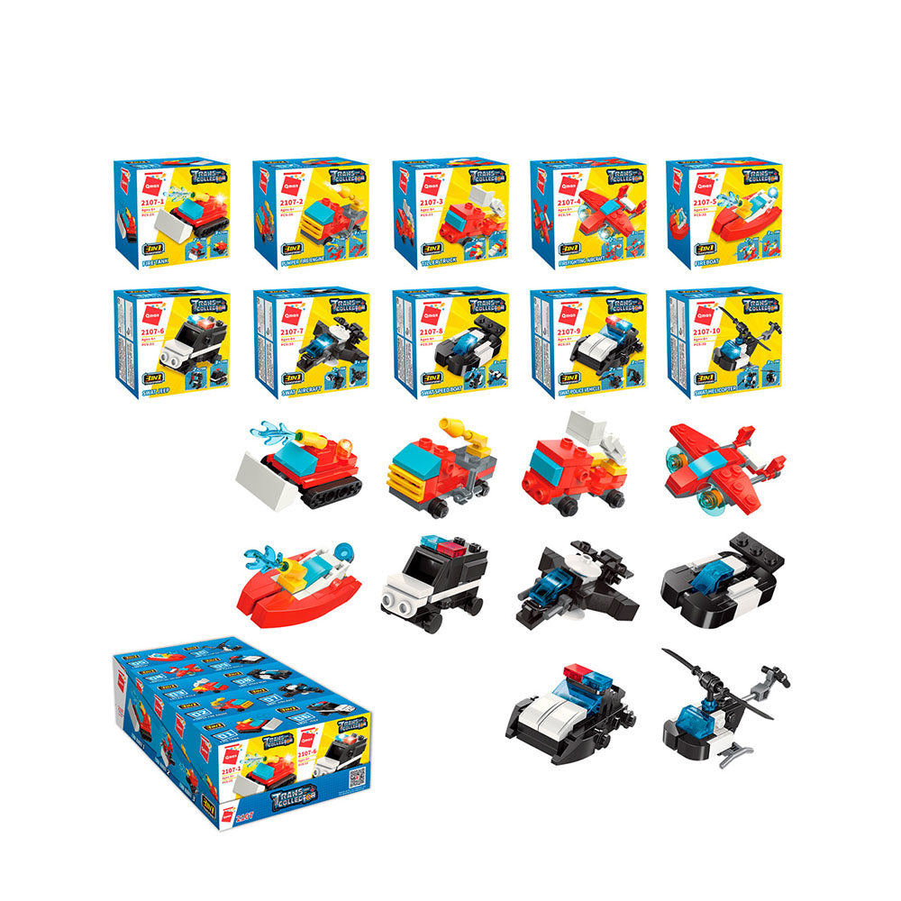 Qman Building Blocks Trans-Collector 2107 Fire Swat