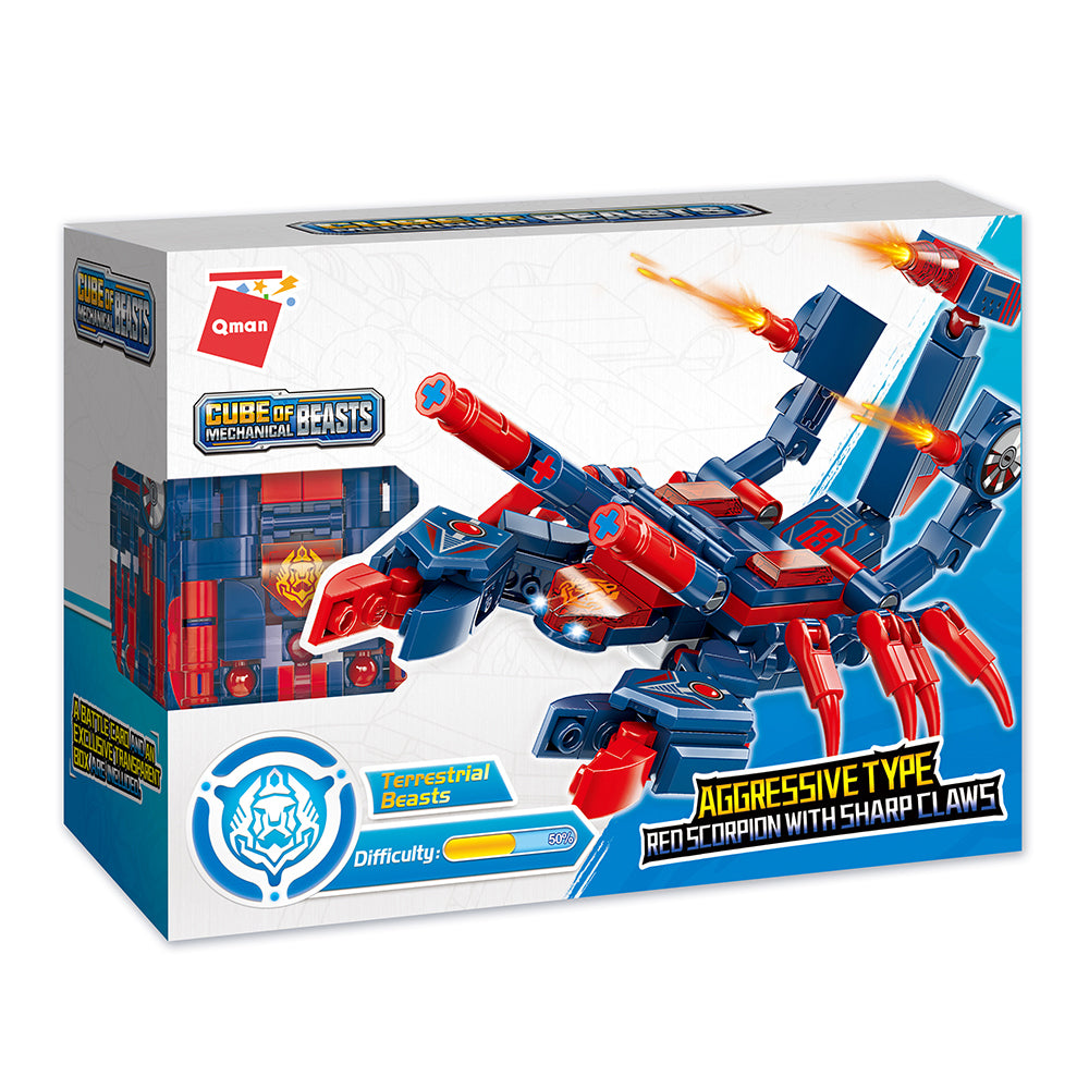 Qman Cube of Mechanical Beasts - Aggressive Type - Red Scorpion With Sharp Claws Main image