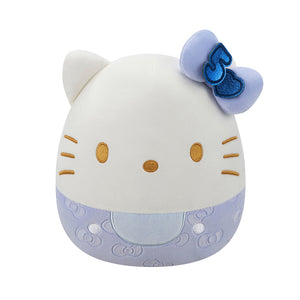 Squishmallows hello Kitty 50th Anniversary 8 Inch Small Plush Toy - Hello Kitty - Blue