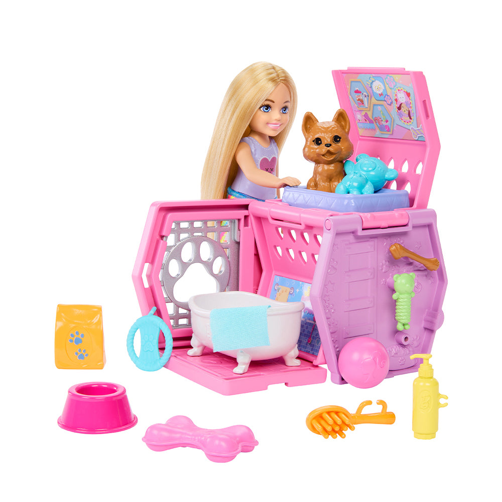 Barbie Family & Friends Chelsea Puppy Carrier Playset