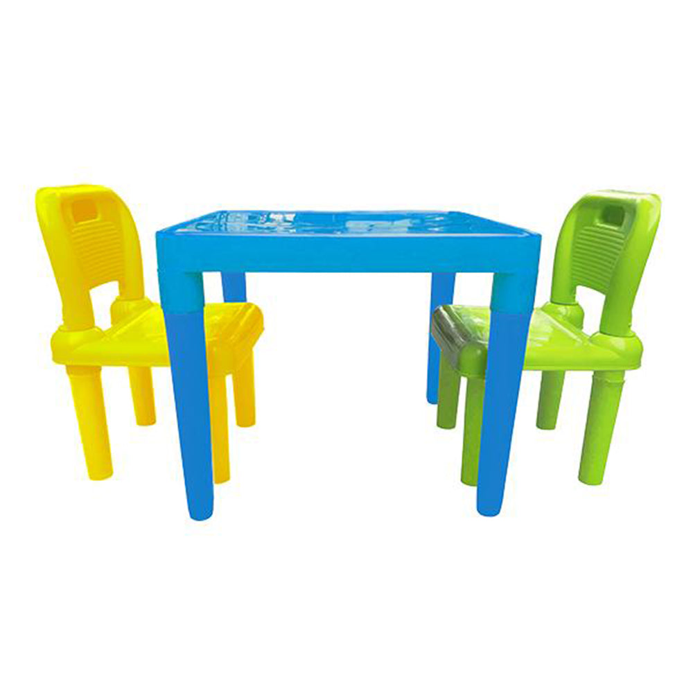 Kiddie 1 Table and 2 Chairs Set (Yellow/Green/Blue) Main image