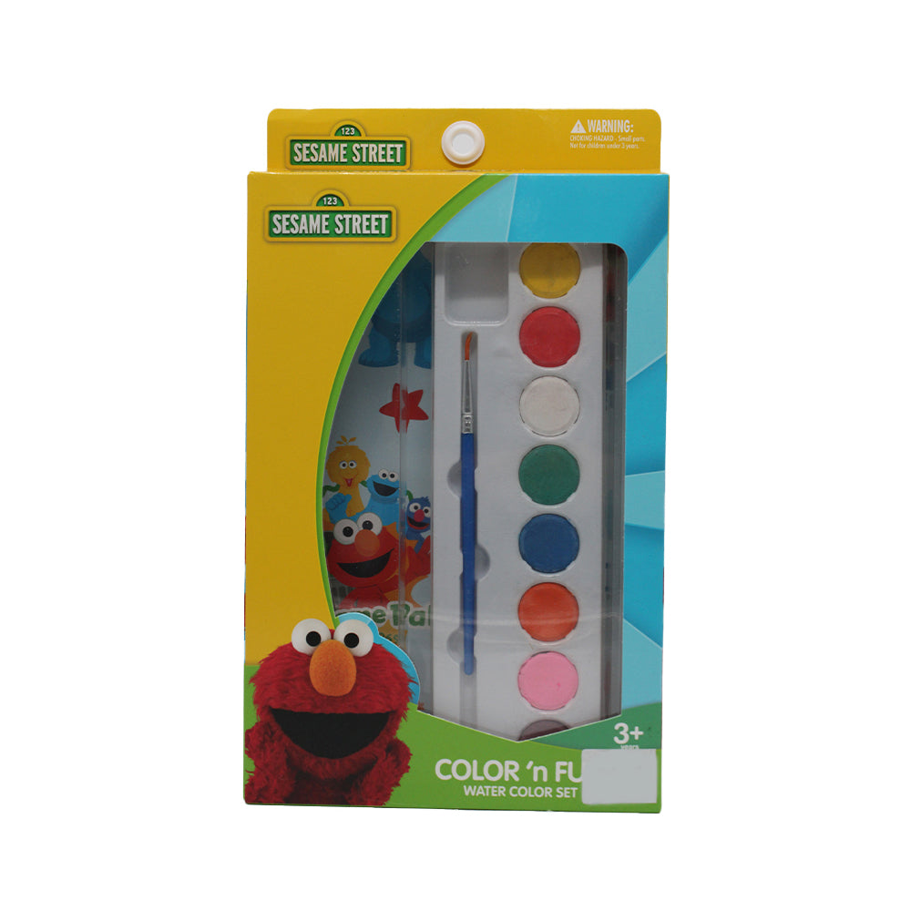 123 Sesame Street Color 'N Fun Water Color Set