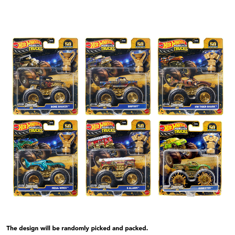 Hot Wheels Monster Trucks Trophy Champions 50 Bigfoot (Assorted)