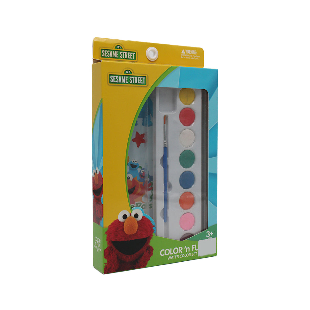 123 Sesame Street Color 'N Fun Water Color Set