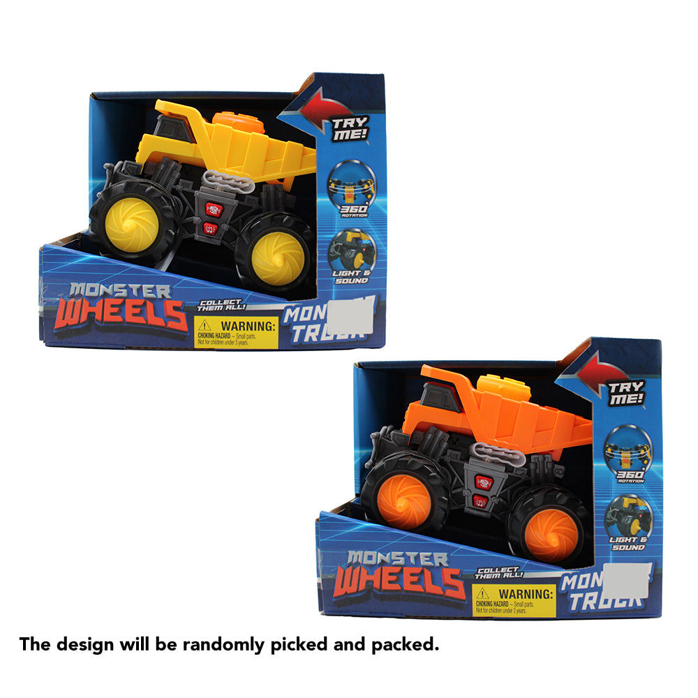 Monster Wheels Big Wheels Engineering Monster Truck with Lights & Sound Main image