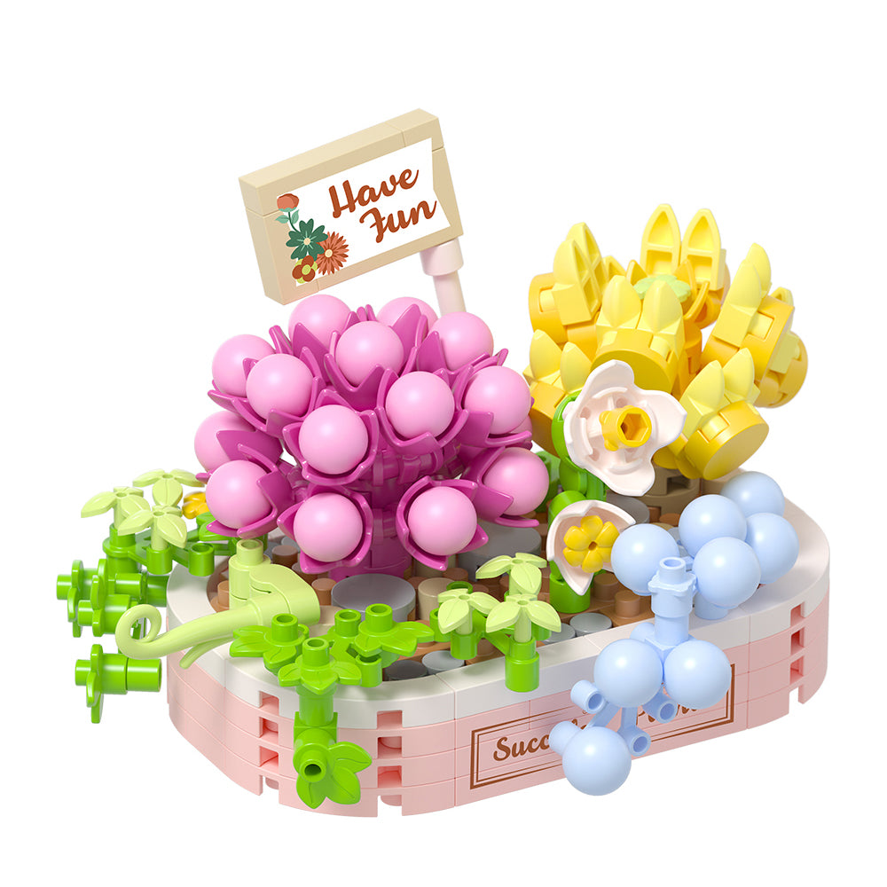 Koco Bricks 02086 Bloom boutique Blessing of Succulents Reunion and Happiness , Ages 6+, Building Blocks 249 Pieces