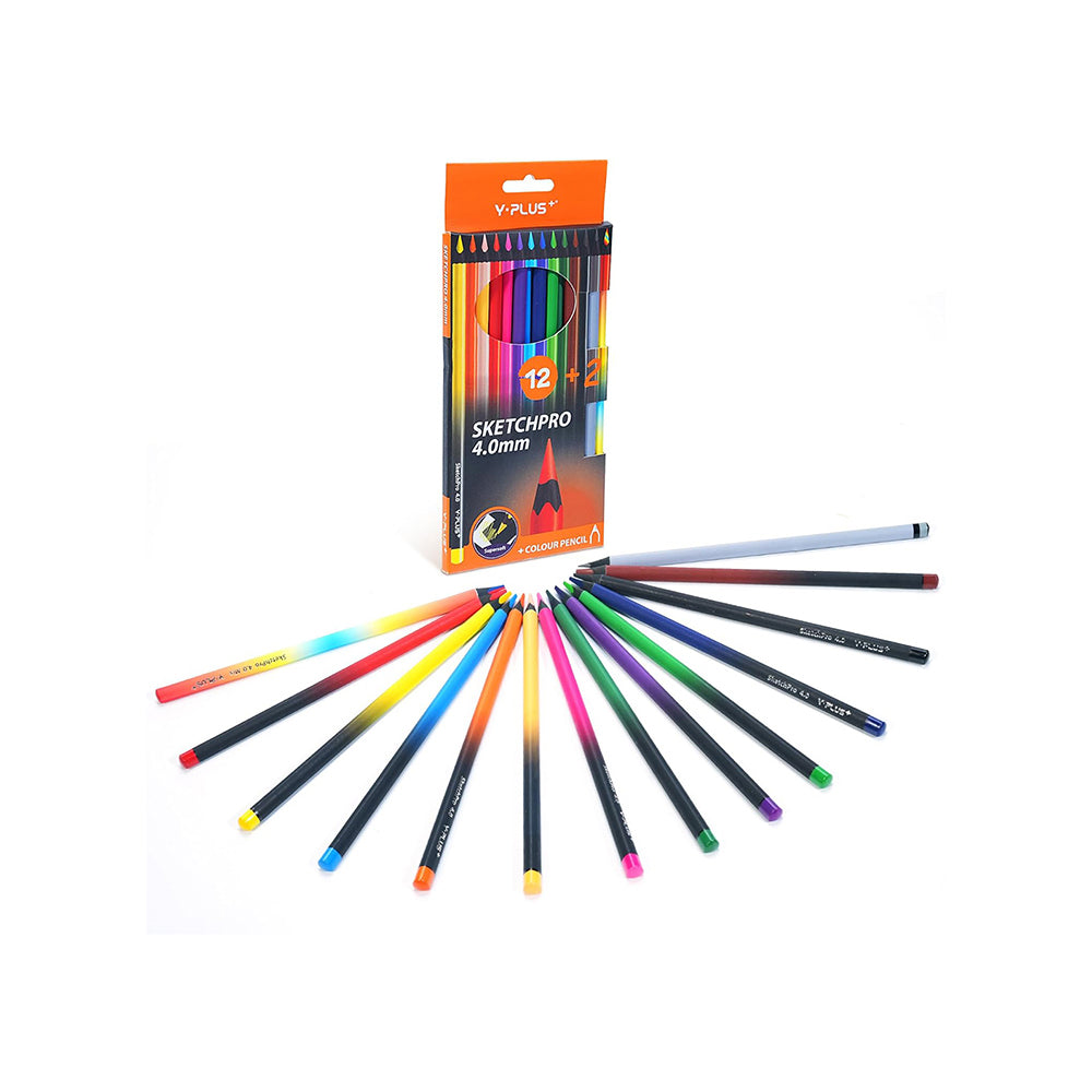 Y-Plus Sketch Pro 4.0mm Colour Pencil - 14 Colours