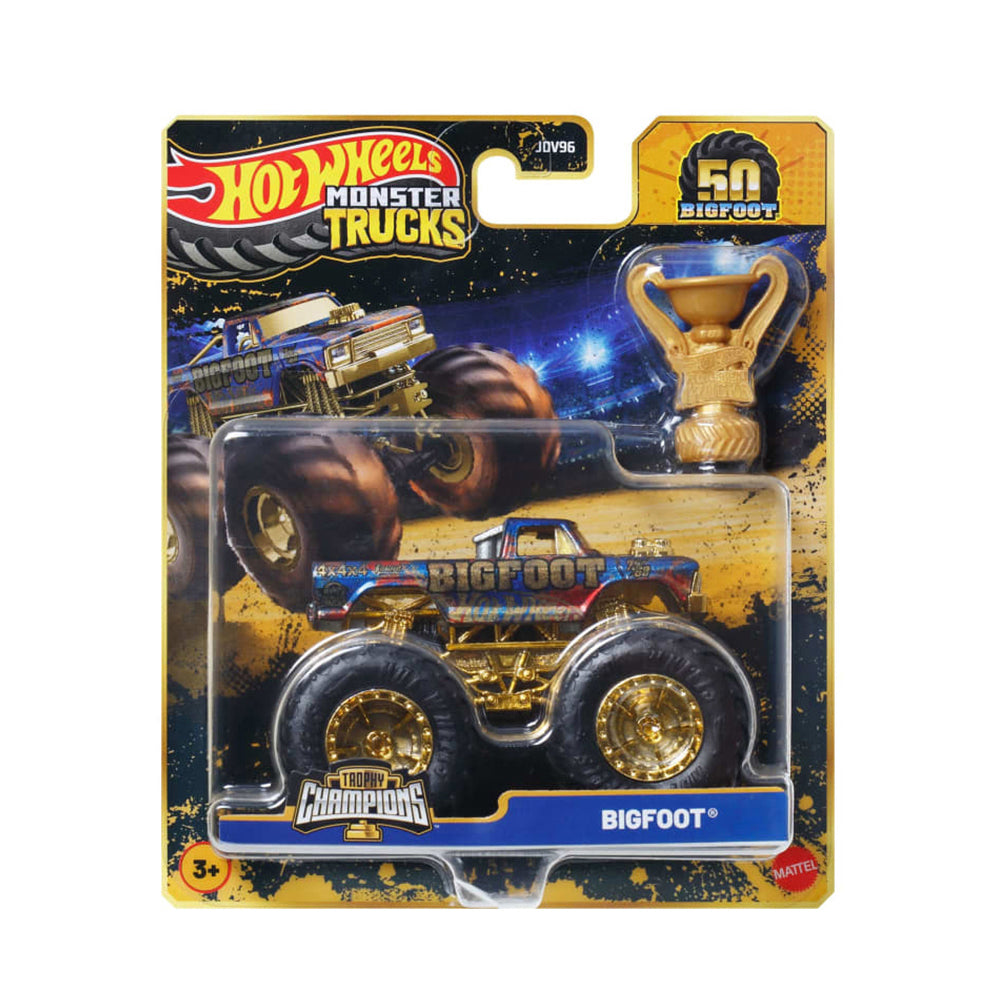 Hot Wheels Monster Trucks Trophy Champions 50 Bigfoot (Assorted)