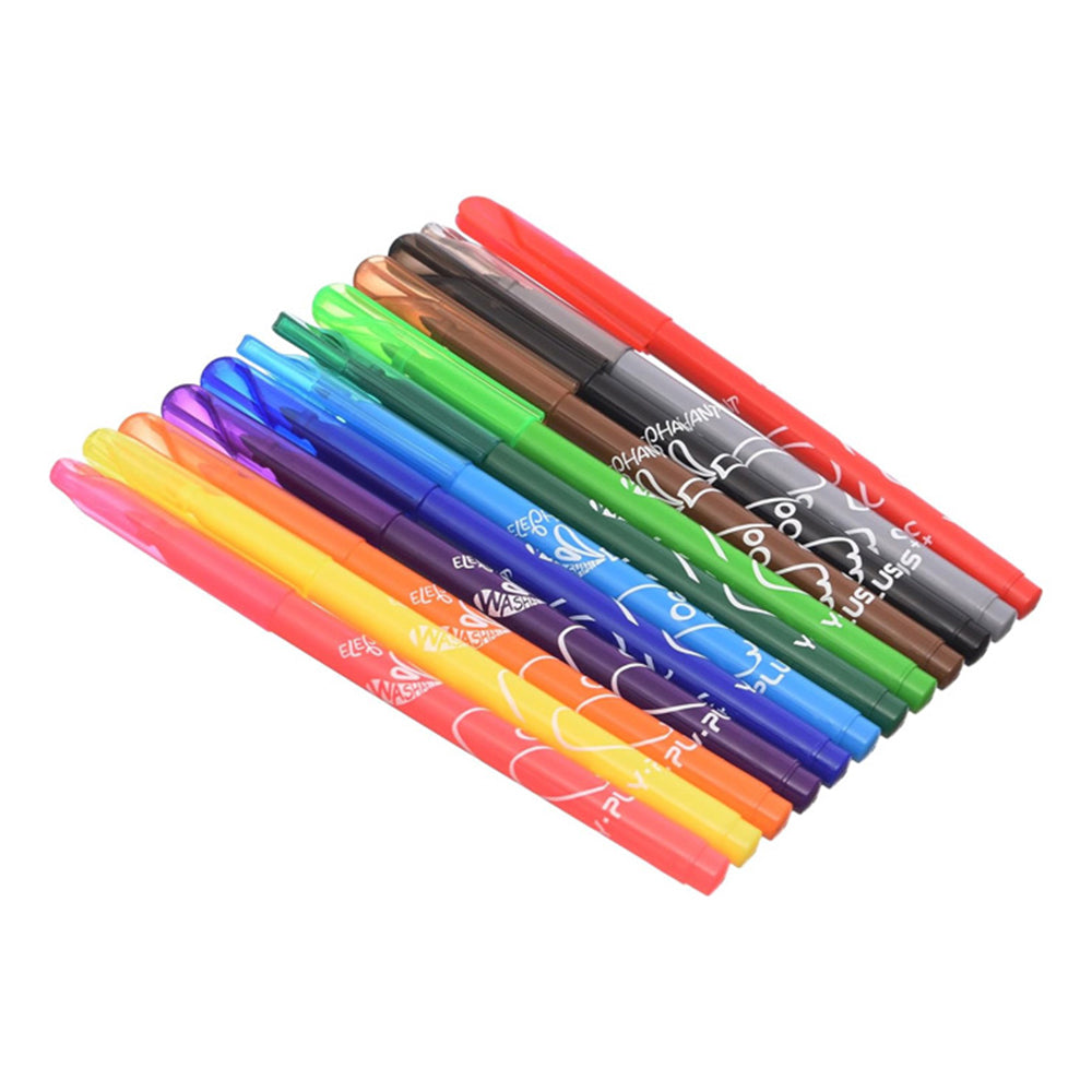 Y-Plus Elephant Washable Fibre Pen  - 12 colors