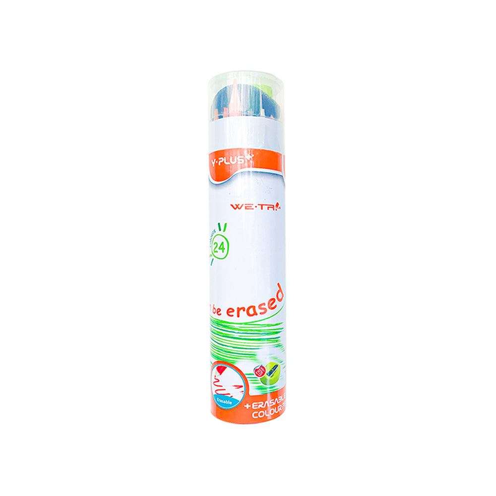 Y-Plus We-Tri Erasable Colour Pencil - 24 Colours