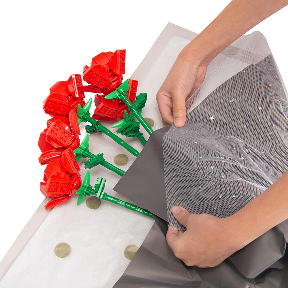 Play Pop Rose Flower Bouquet, For Ages 8+, building Blocks Set, 480 Pieces