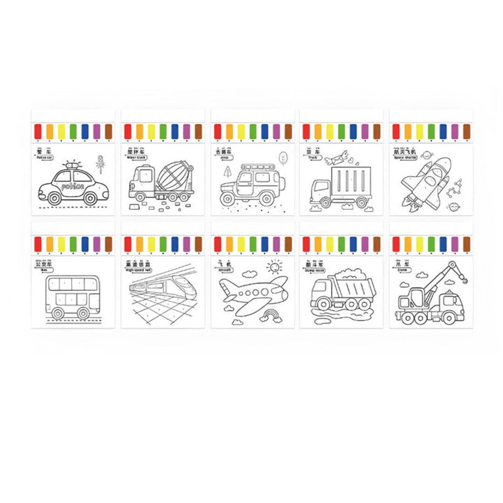 Y-Plus Amazing Vehicles 3-in-1 Water Coloring Book