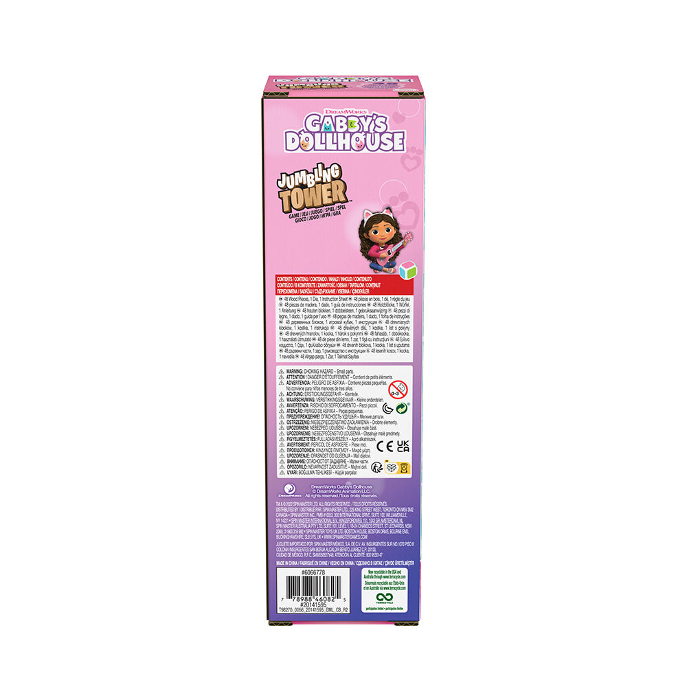 Spin Master Games Gabby's Dollhouse Jumbling Tower Game