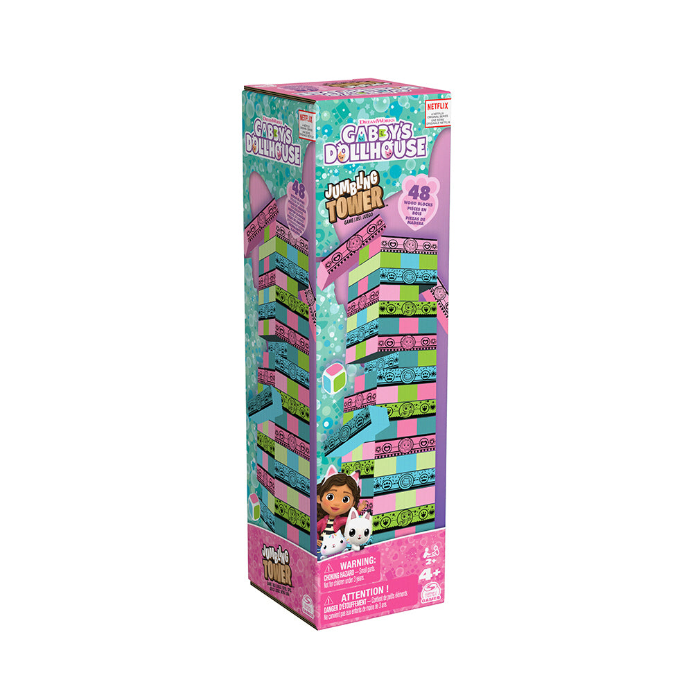 Spin Master Games Gabby's Dollhouse Jumbling Tower Game