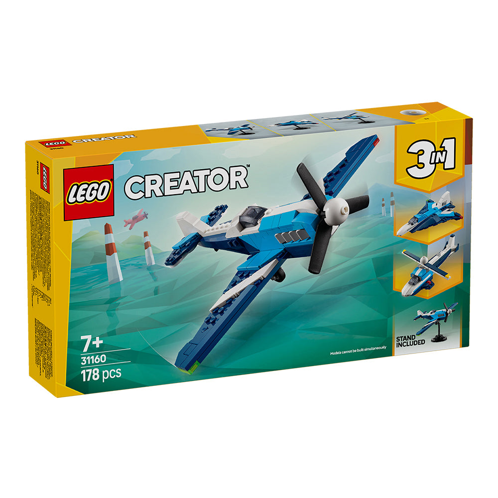 LEGO® Creator 31160 3in1 Aircraft: Race Plane, Ages 7+, Building Blocks (178 Pieces) Main image