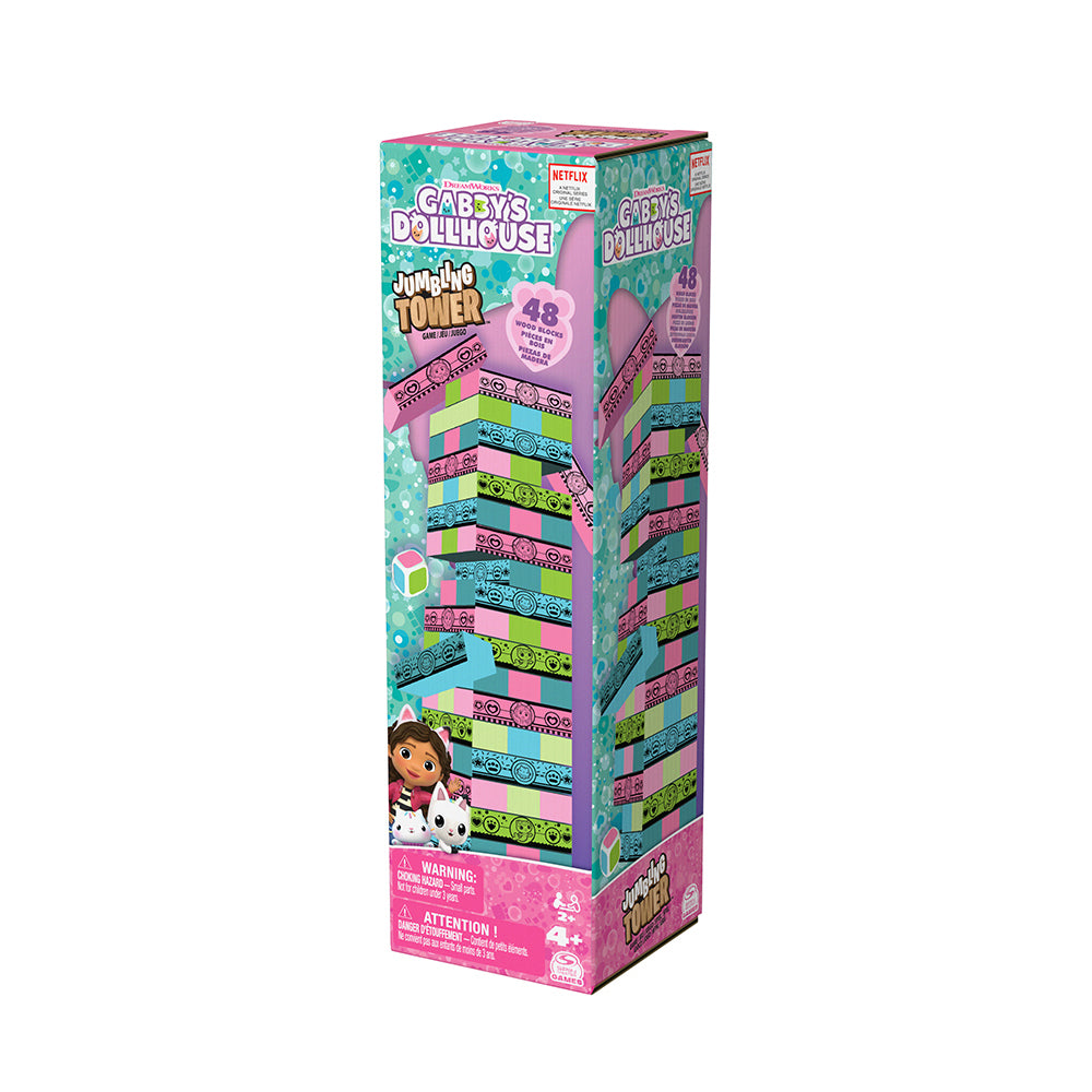 Spin Master Games Gabby's Dollhouse Jumbling Tower Game