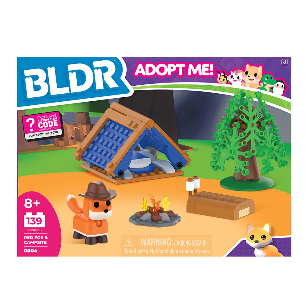 BLDR Adopt Me! Red Fox & Campsite Building Blocks (139 Pieces)