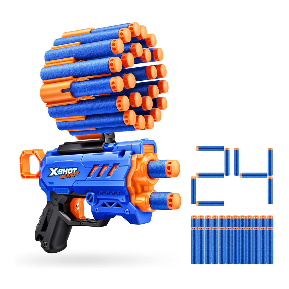 Zuru X-shot Insanity Micro Air Blaster 24 Air Pocket Darts, Ages 8+