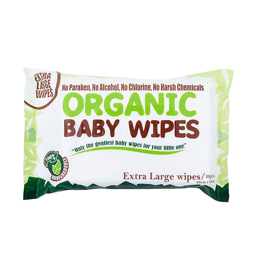 Organic Baby Wipes 30s Extra Large (Bundle of 6)