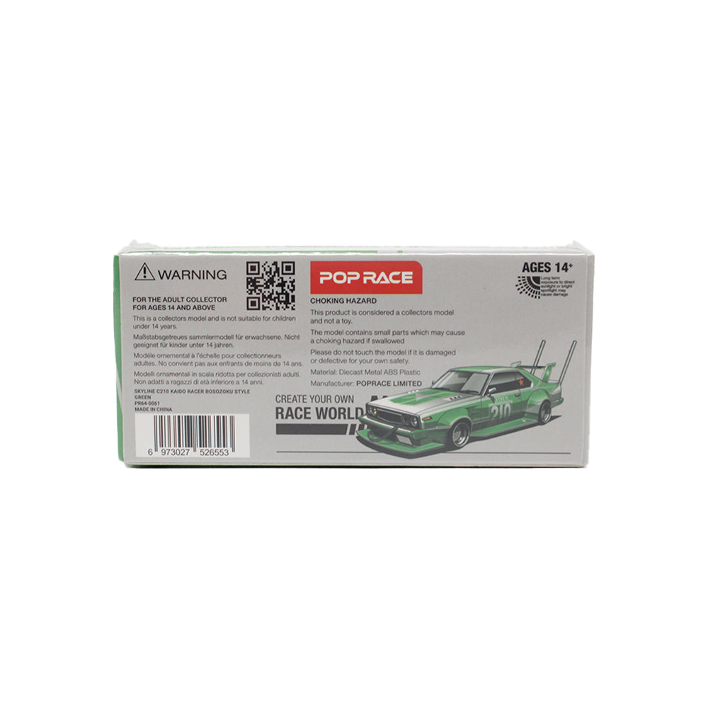 Pop Race 1:64 - PR64-61 Skyline C210 Kaido Racer Bosozoku Style