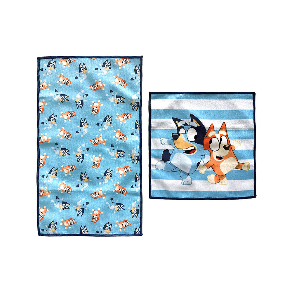 Totsafe Bluey Core Microfiber Face & Hand Towel Set (2 pcs)