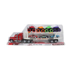 Trailer Truck Set With 7 Cars