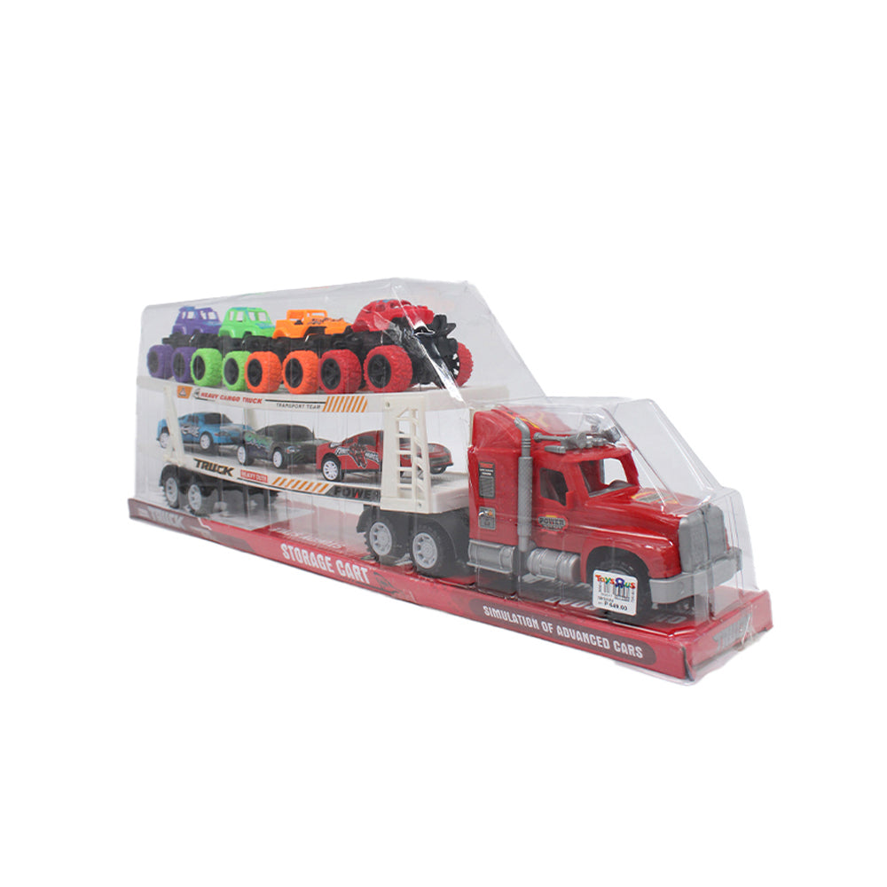 Trailer Truck Set With 7 Cars