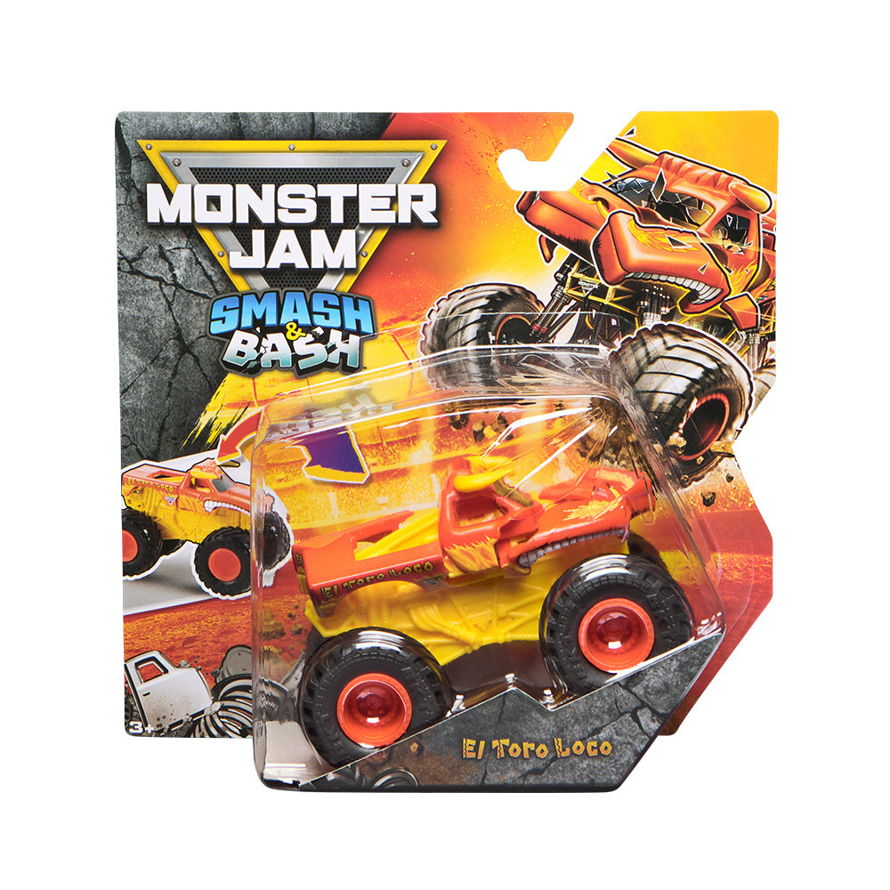 Monster Jam 1:64 Scale Toy Truck Smash & Bash Vehicle Random Assortment