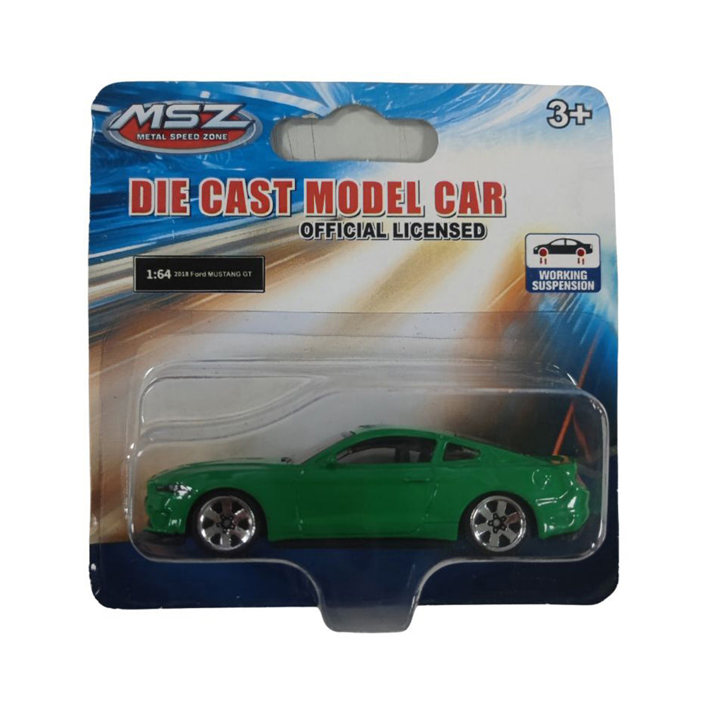 MSZ 1:64 Die-Cast Model car 2018 Ford Mustang GT - Green, Ages 3+ Main image